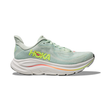 Hoka Womens Trainer Clifton 10 Wide Sea Glass/Neon Flame