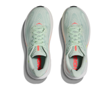 Hoka Womens Trainer Clifton 10 Wide Sea Glass/Neon Flame