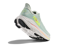 Hoka Womens Trainer Clifton 10 Sea Glass/Neon Flame