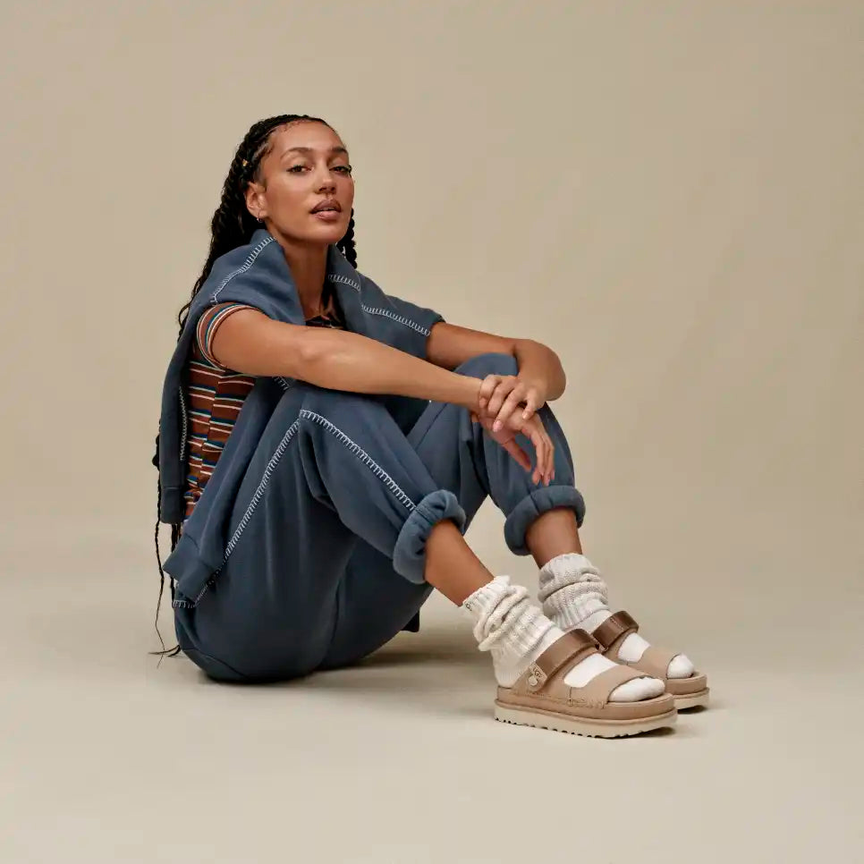 Ugg Womens Sandal Goldenstar Glide Sand