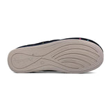 Padders Womens Slipper Repose Navy Woven Spots