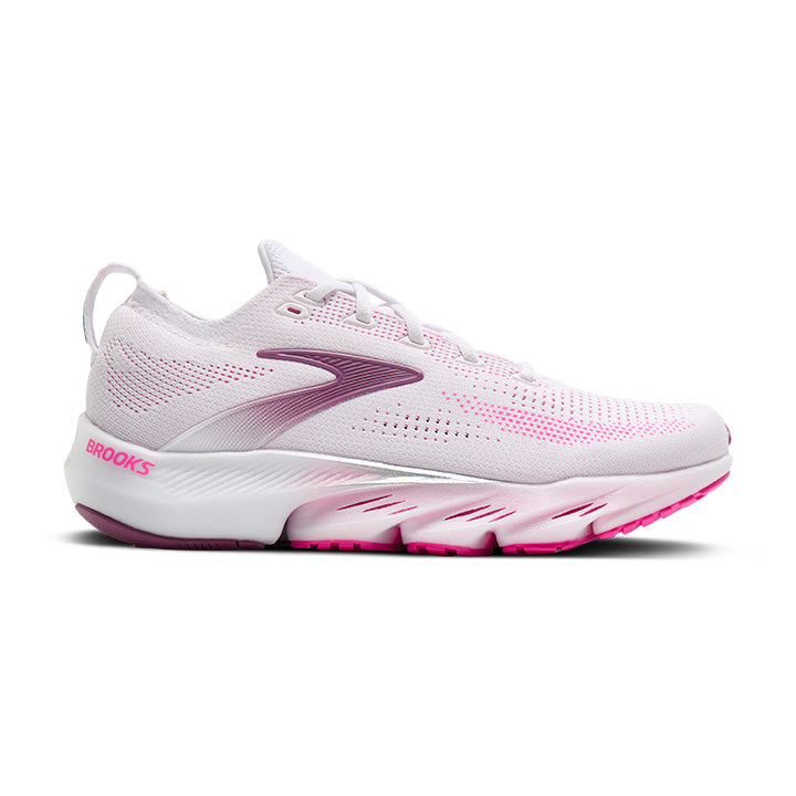 Brooks Women Trainer Glycerin Flex White/Cyber Pink/Argyle