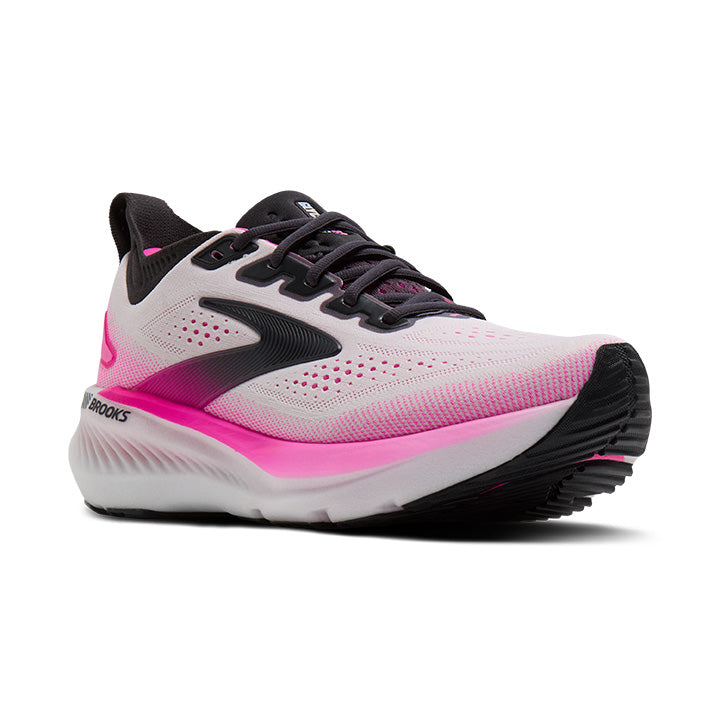 Brooks Womens Trainer Glycerin GTS 23 White/Phantom/Cyber Pink