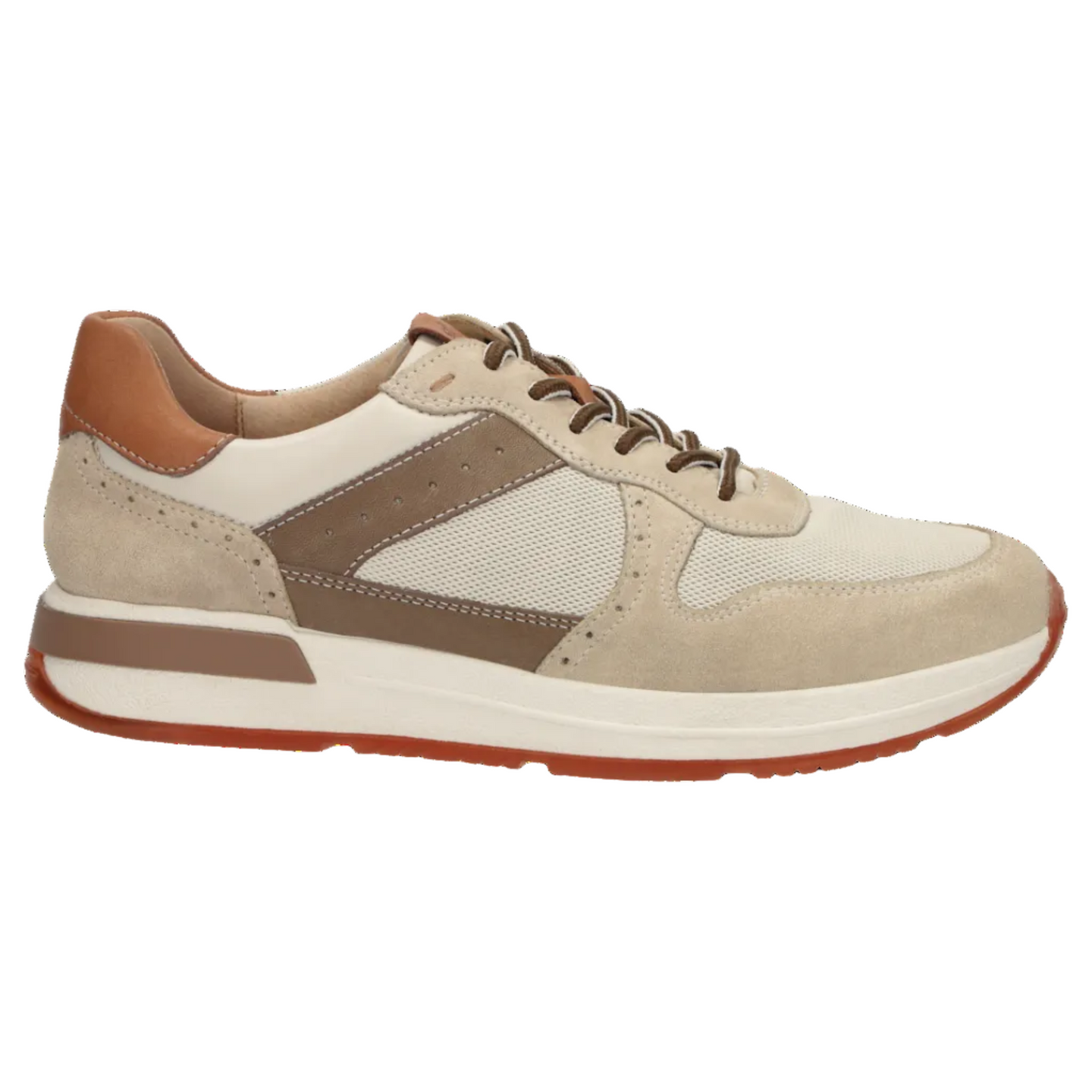 Sioux Mens Trainer Rojaro-719 Twill/Oat/Gelso
