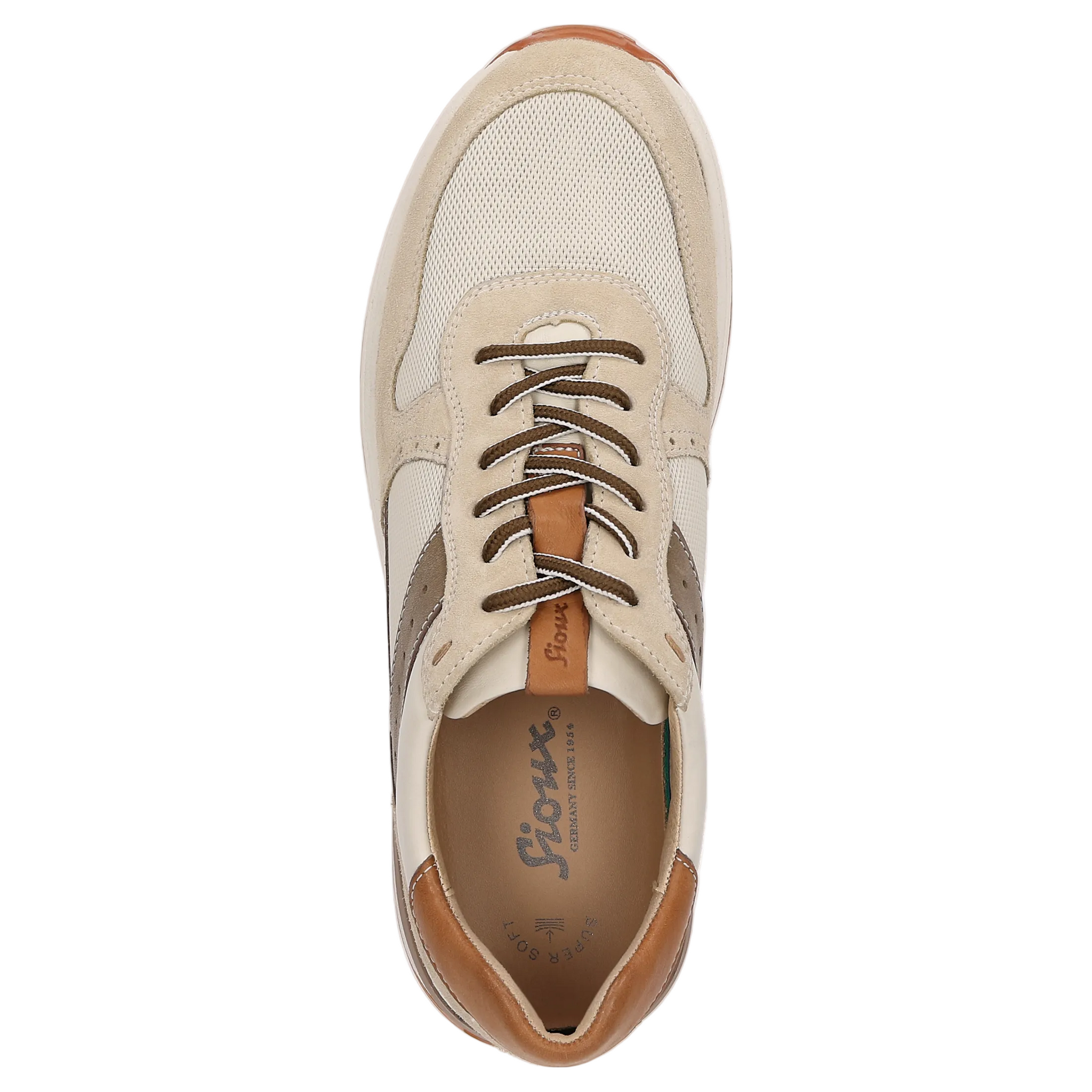 Sioux Mens Trainer Rojaro-719 Twill/Oat/Gelso