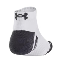 Under Armour Unisex Performance Tech 3-Pack Low Cut Socks White/White/Jet Grey