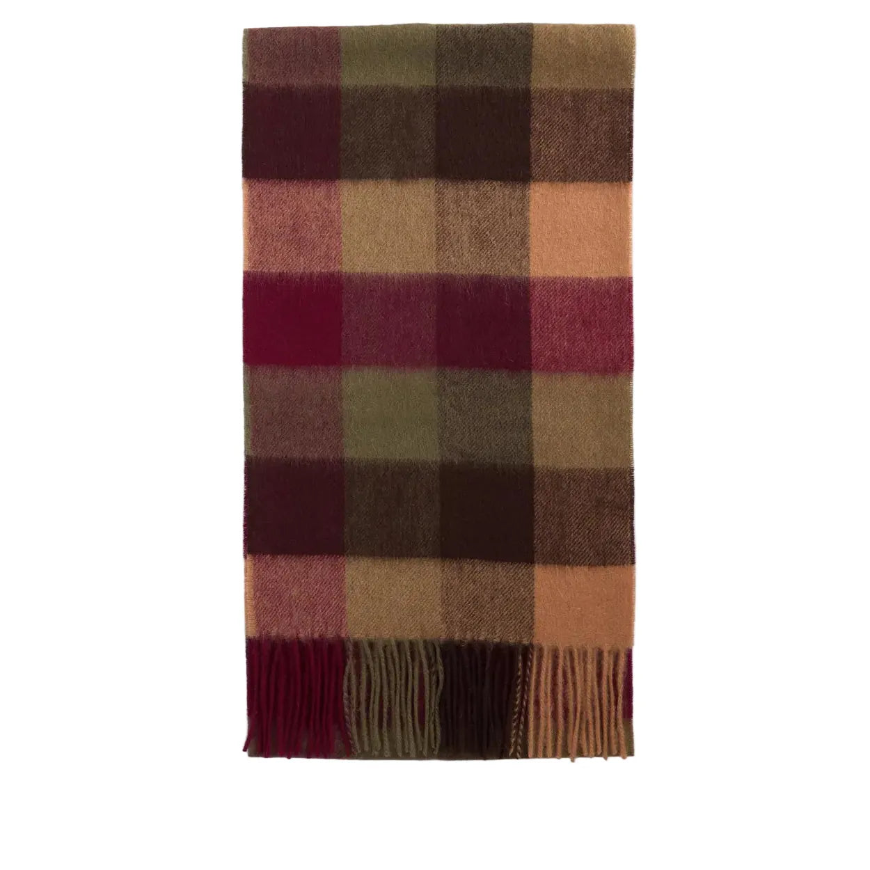 Barbour unisex tawny port tattersall check scarf