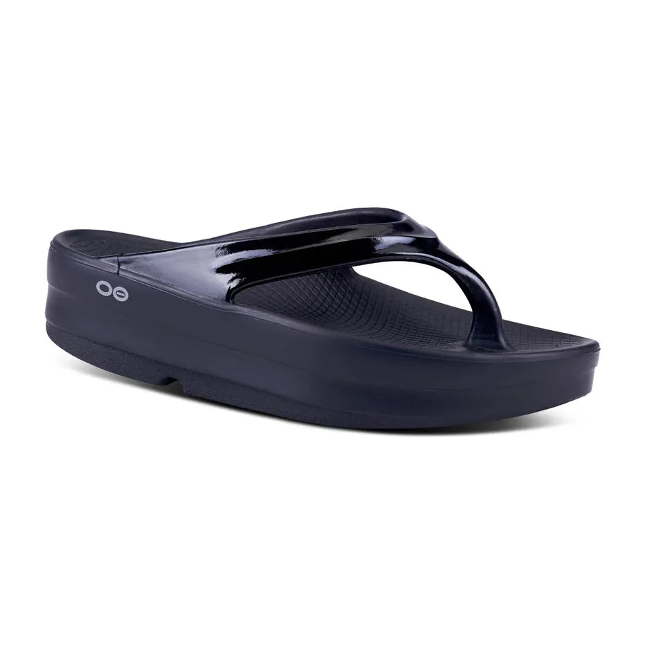Oofos Womens Sandal Oomega Oolala Black