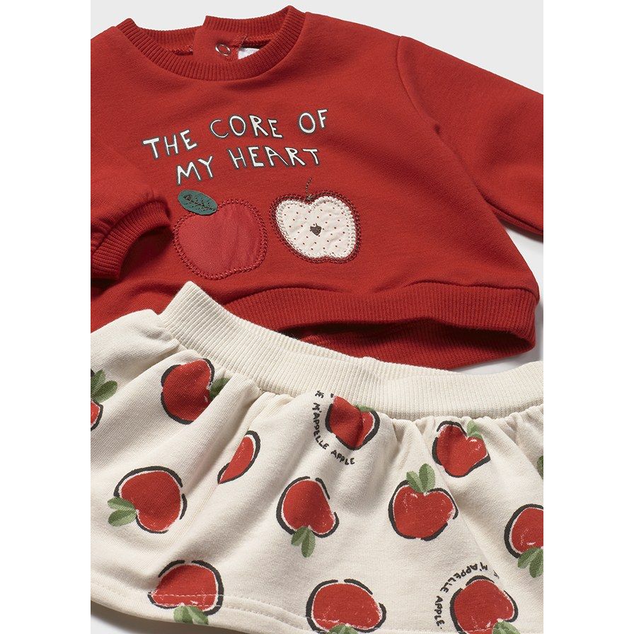 Mayoral Girls Top, Skirt &amp; Jogger 4 Piece Set 2630 Cherry