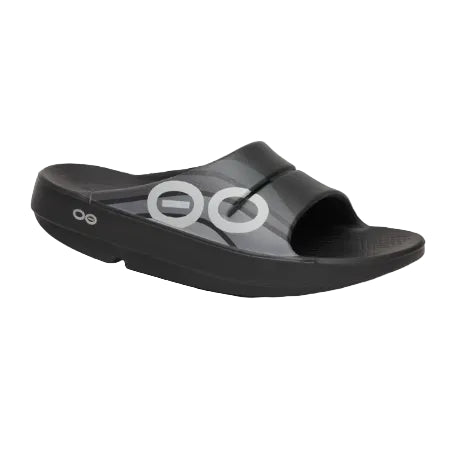 Oofos Unisex Sandal Oaahh Sport Slide Black Wave