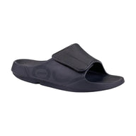 Oofos unisex black slip-on sandal