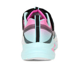 Skechers girls' black mesh lace-up trainer