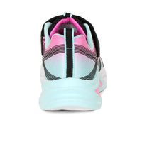Skechers girls' black mesh lace-up trainer