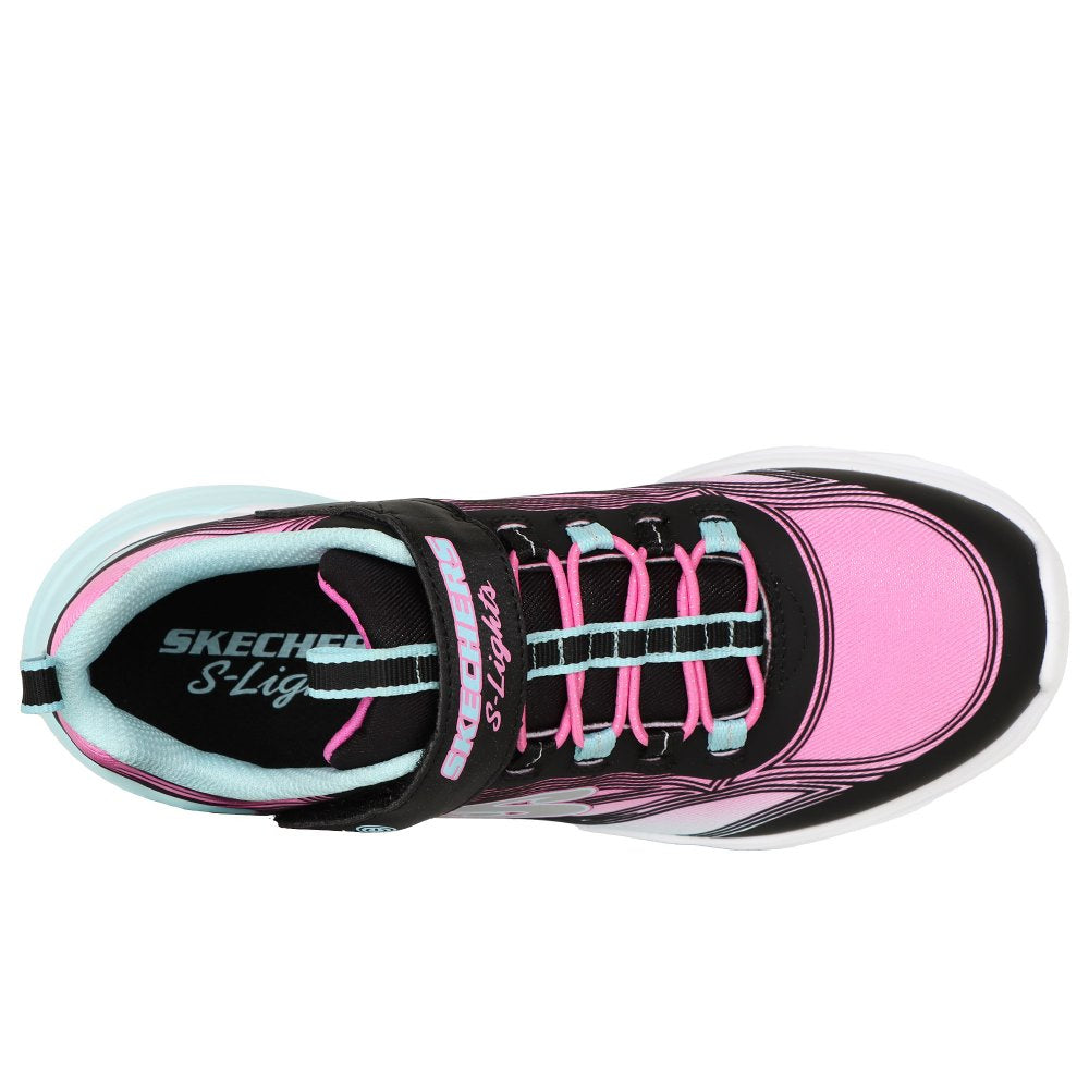 Skechers Girls Trainer S-Lights Cosmic Glow Black/Multi