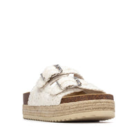 Refresh women's beige denim sandal with buckle