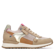 Refresh women's beige mesh lace-up trainer
