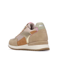 Refresh women's beige mesh lace-up trainer