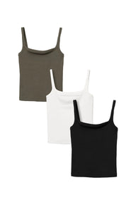 Tiffosi Womens 3 Pack Slim Fit Tops Chocolate Brown