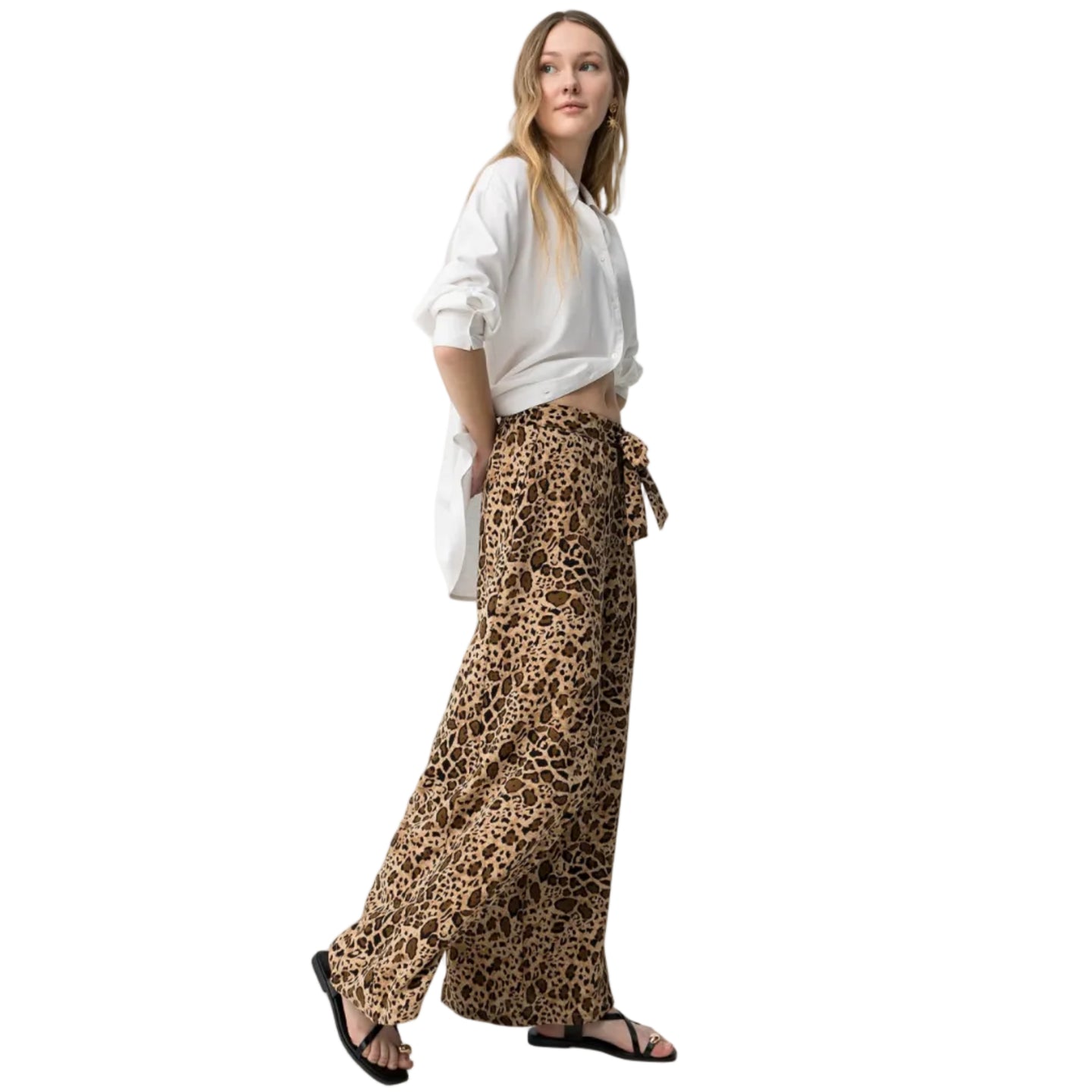 Tiffosi Womens Wide  Trousers Daley Beige