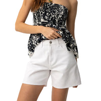 Tiffosi Womens Lana Mom Denim Shorts White