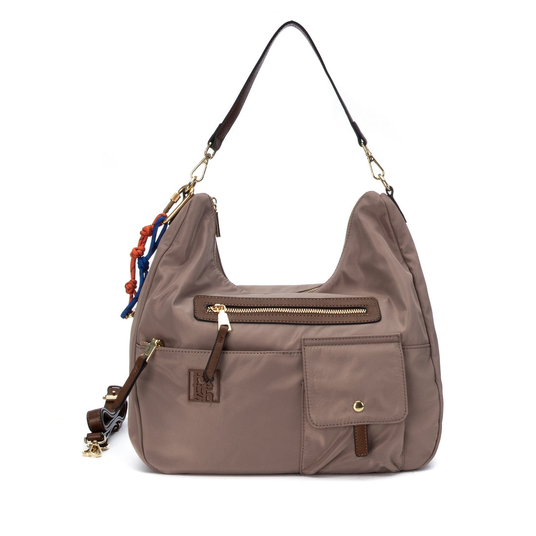 Refresh women's taupe shoulder bag