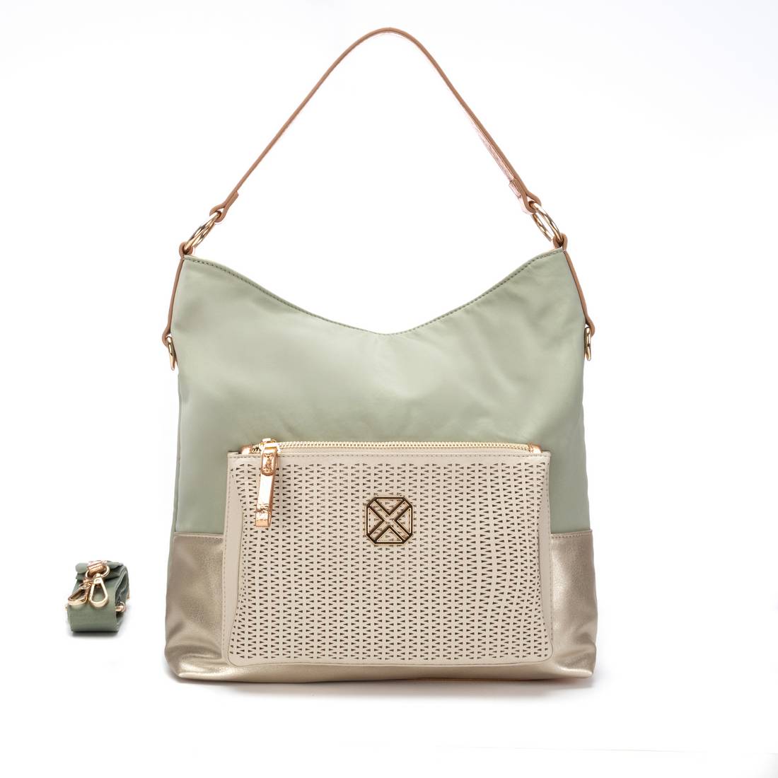 XTI Womens Shoulder Bag 184551 Khaki
