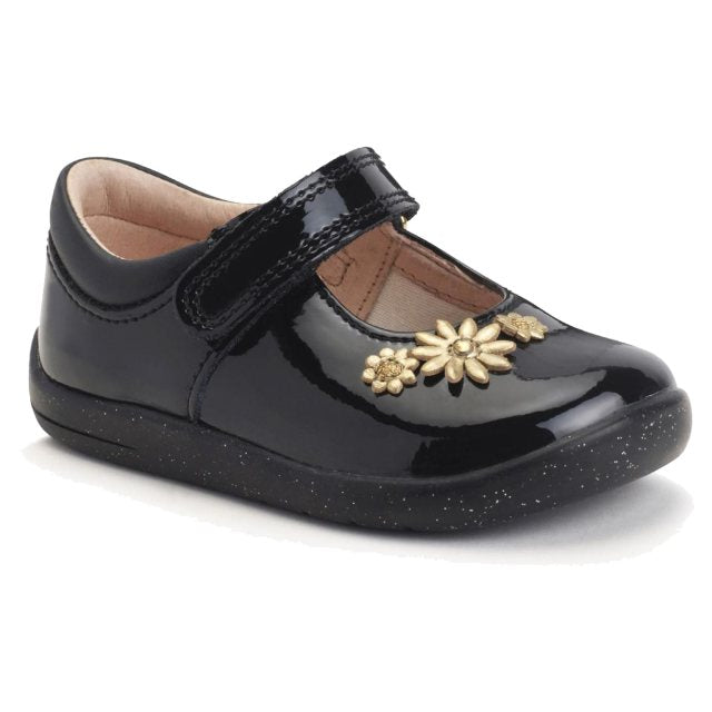 Startrite Girls School Shoe Fairy Tale Black Patent
