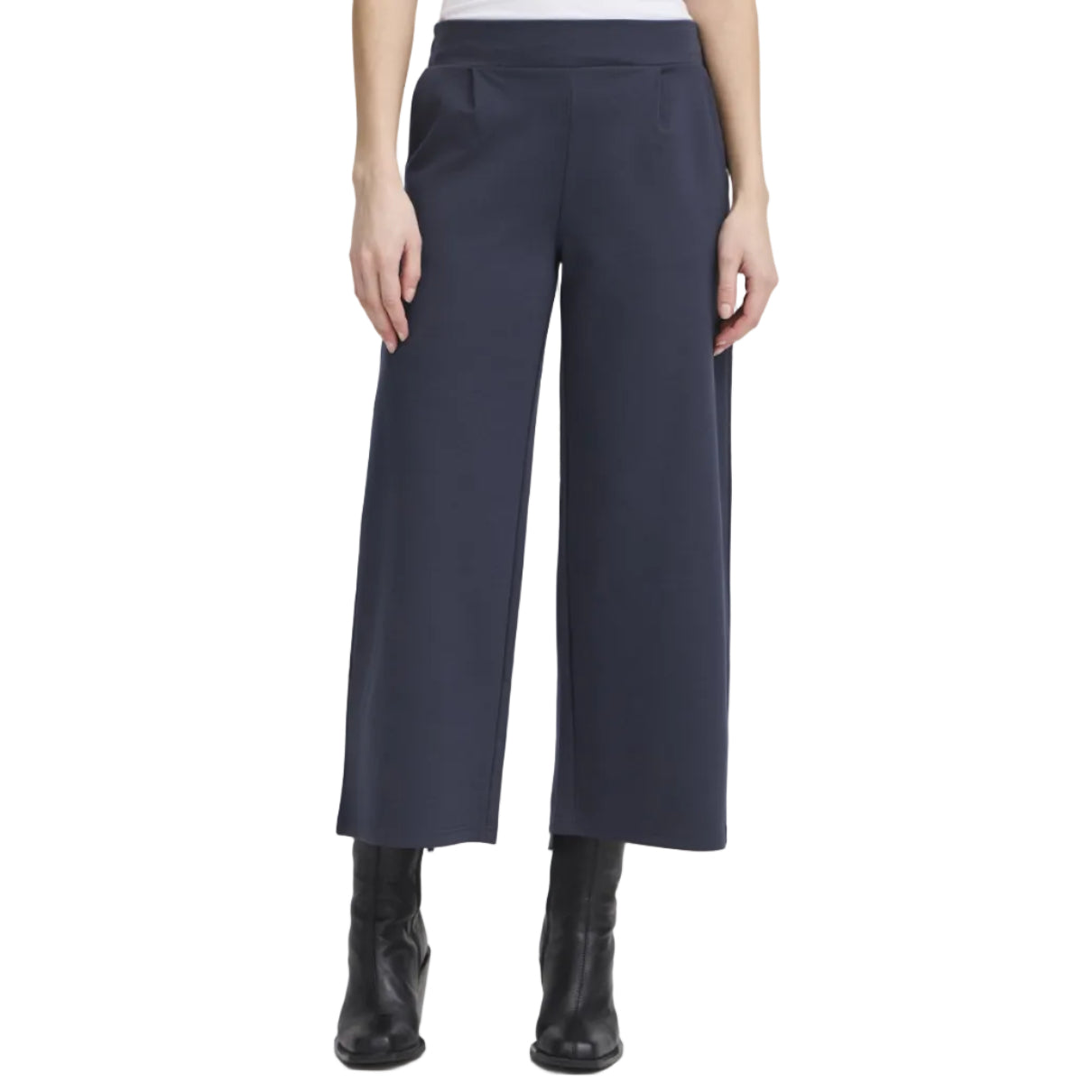 Ichi Womens Trousers Kate Wide Total Eclipse