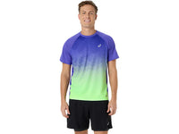 Asics Mens Road Fade SS Top Cobalt Burst/Illuminate Green