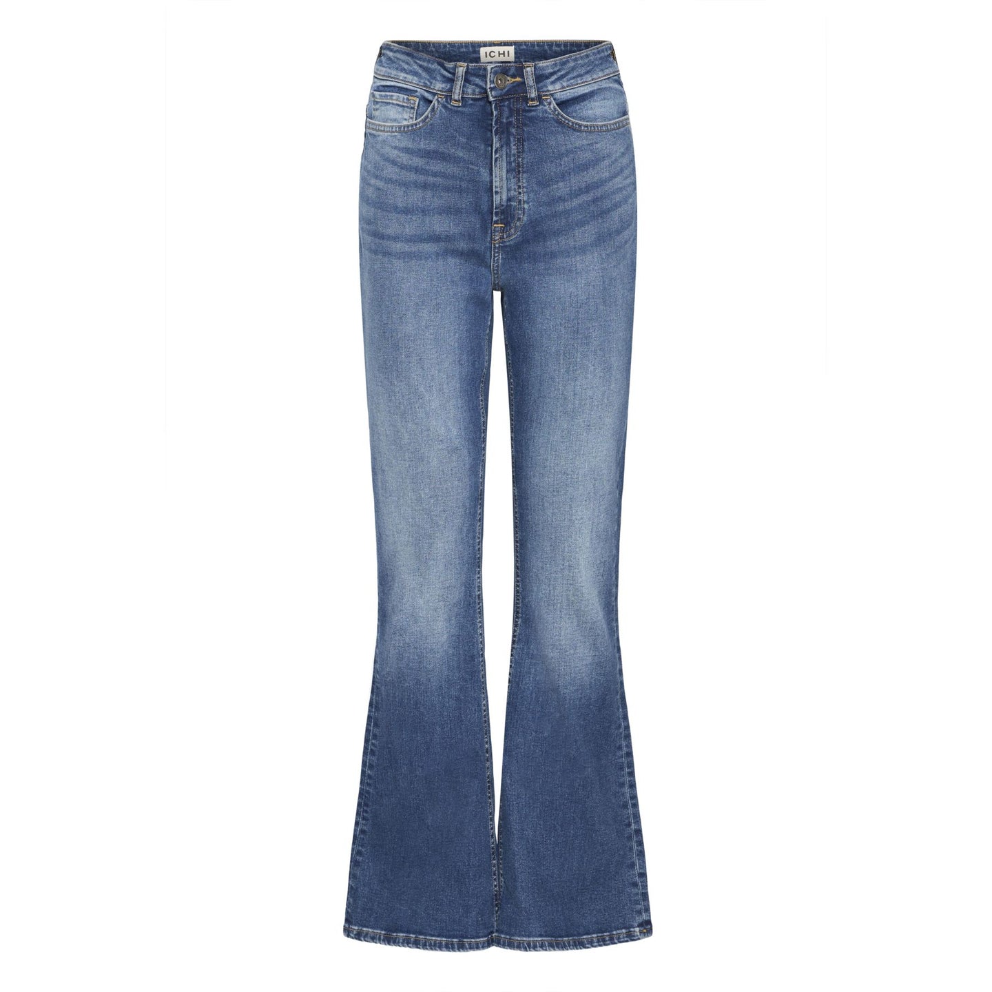 ICHI Womens Twiggy Flared Jeans Medium Blue