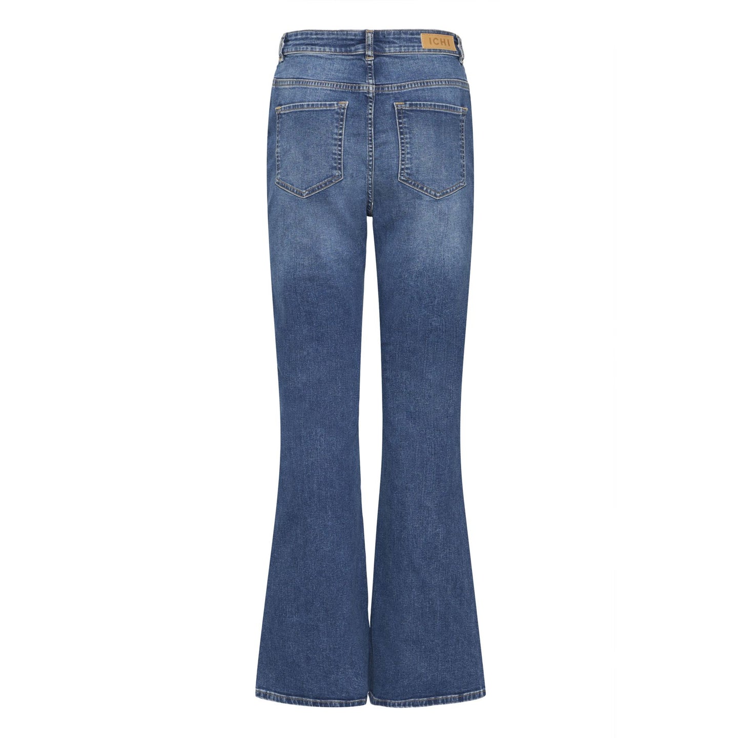 ICHI Womens Twiggy Flared Jeans Medium Blue