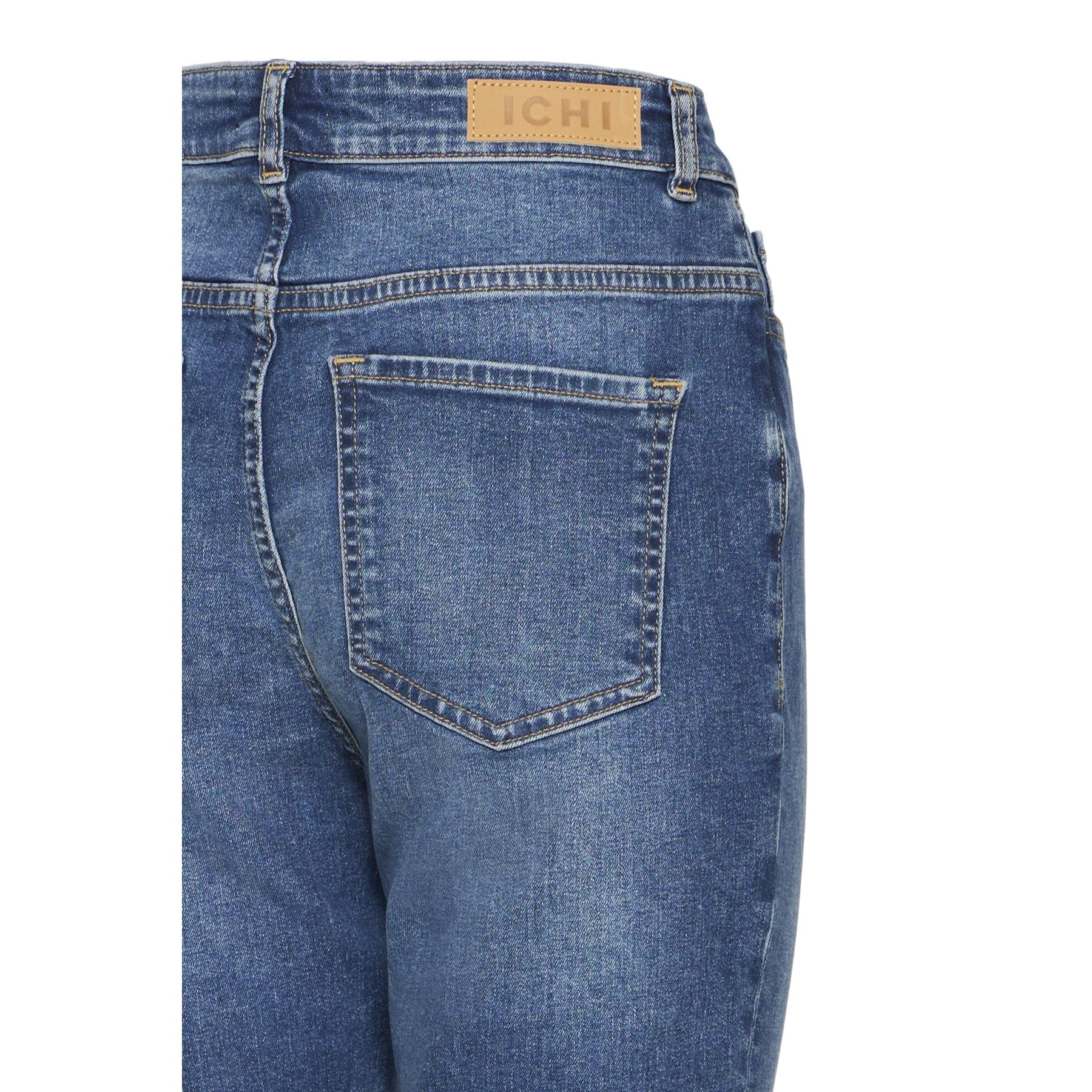 ICHI Womens Twiggy Flared Jeans Medium Blue
