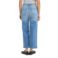 Ichi women's blue denim jeans with zip