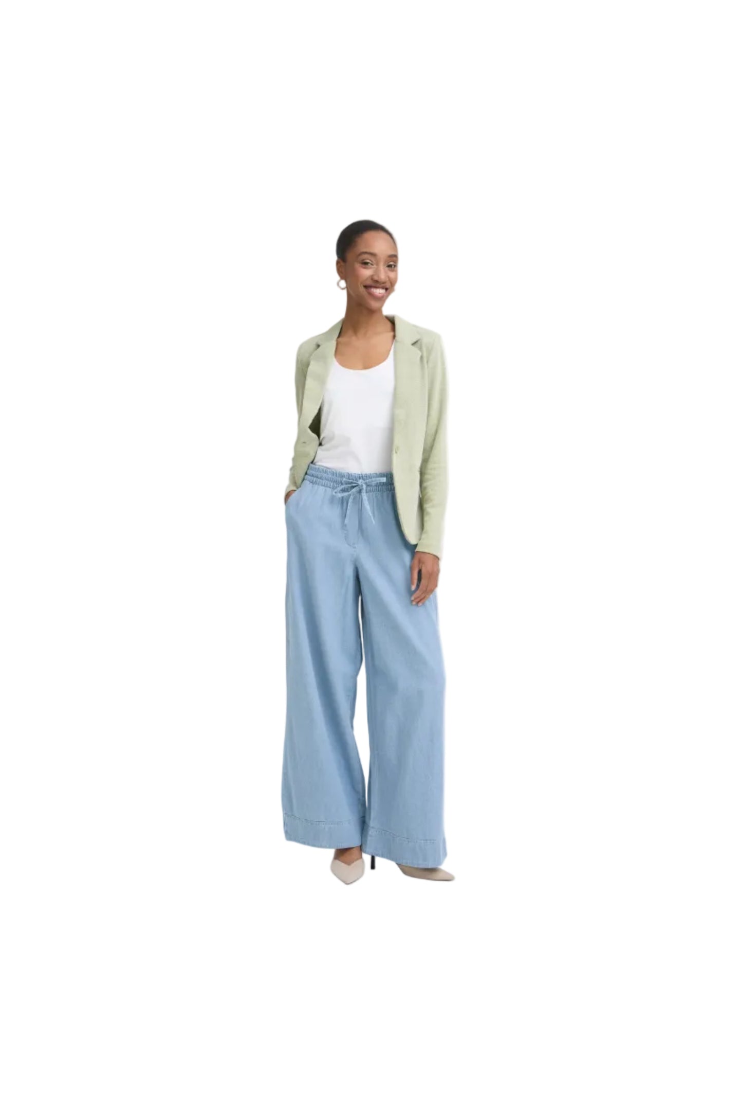 Ichi Womens Iharcher Jeans Light Blue Washed