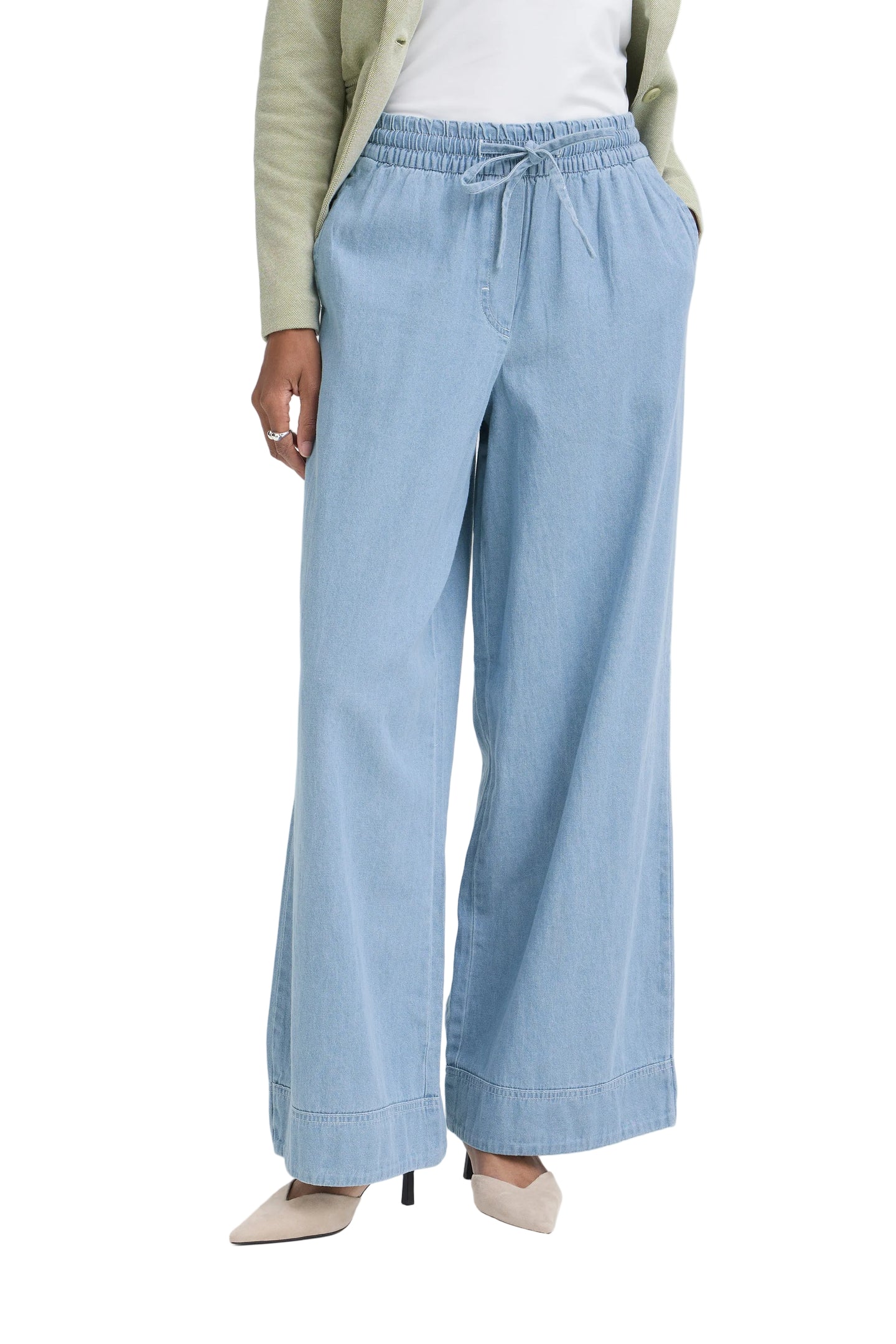 Ichi Womens Iharcher Jeans Light Blue Washed