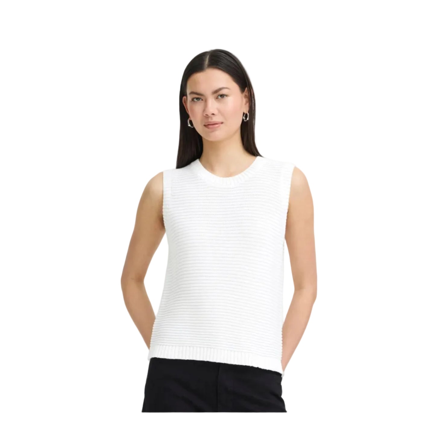 Ichi Womens Ihdotties Pullover Cloud Dancer
