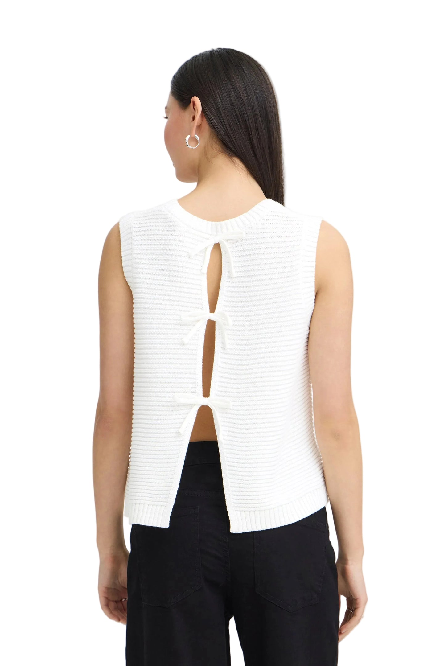 Ichi Womens Ihdotties Pullover Cloud Dancer