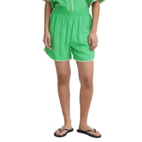 Ichi women's green shorts with elasticated