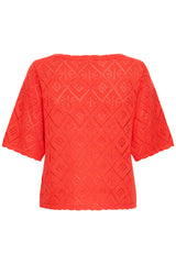 Ichi Womens Ihlaluha Pullover Fiery Red
