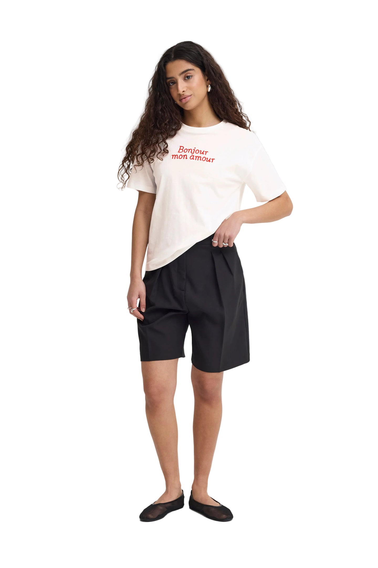 Ichi Womens Ihmitte T-Shirt Cloud Dancer