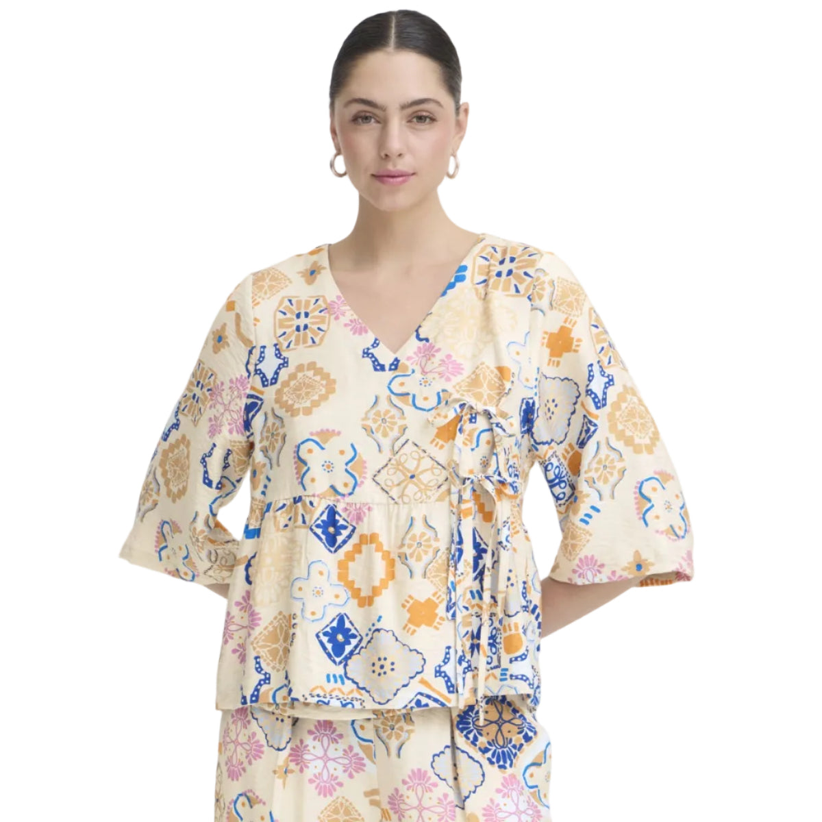 Ichi Womens Top Lancie Graphic Tile