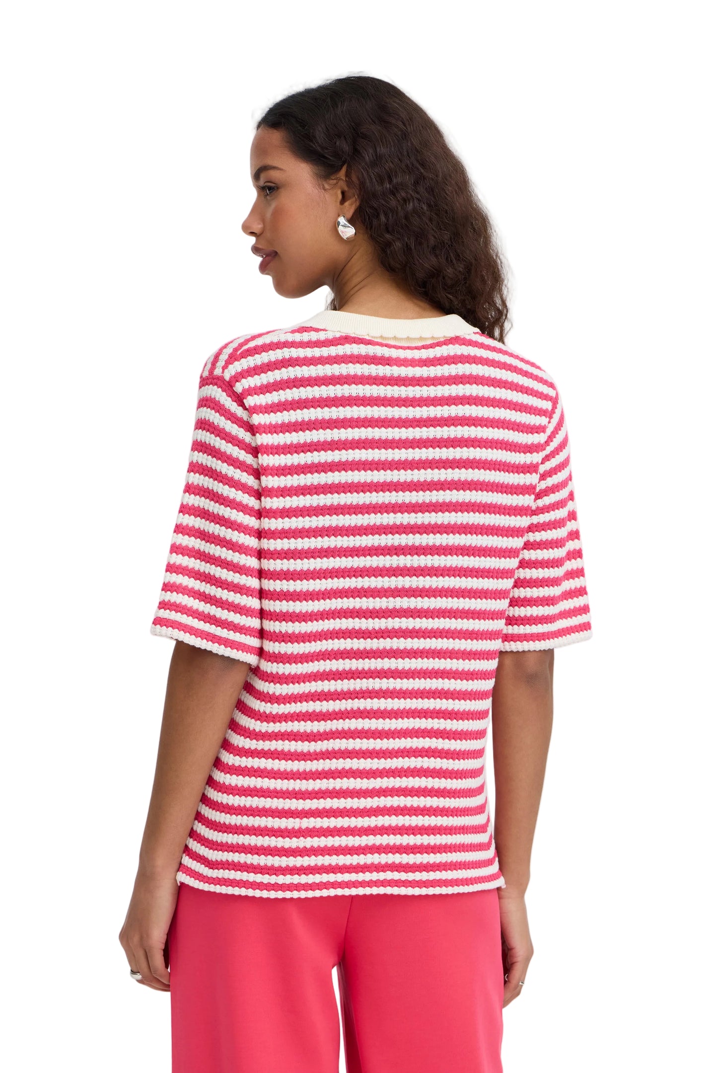 Ichi Womens Ihlorianna Shirt Azalea Birch Stripe