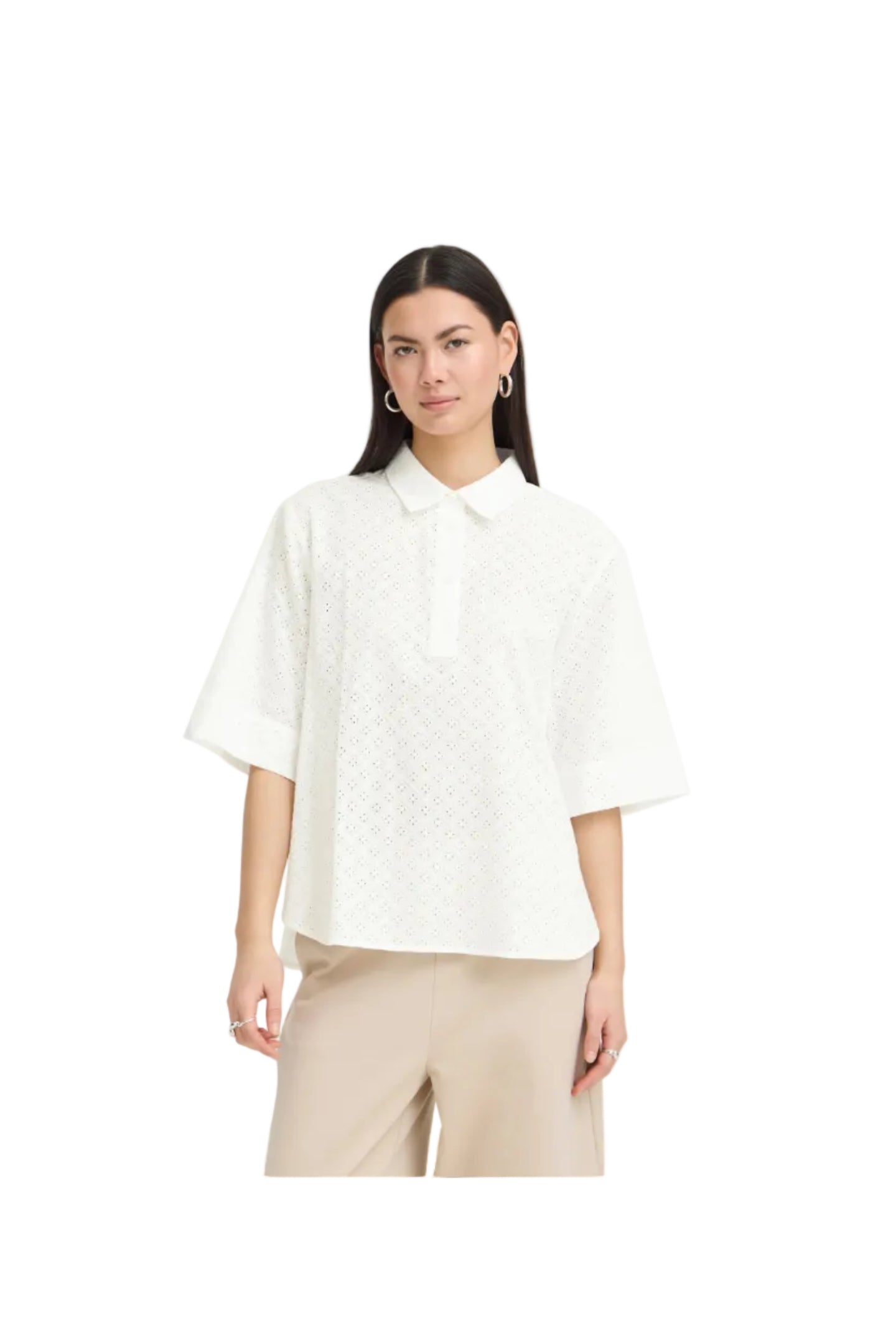 Ichi Womens Ihcriza Shirt Cloud Dancer