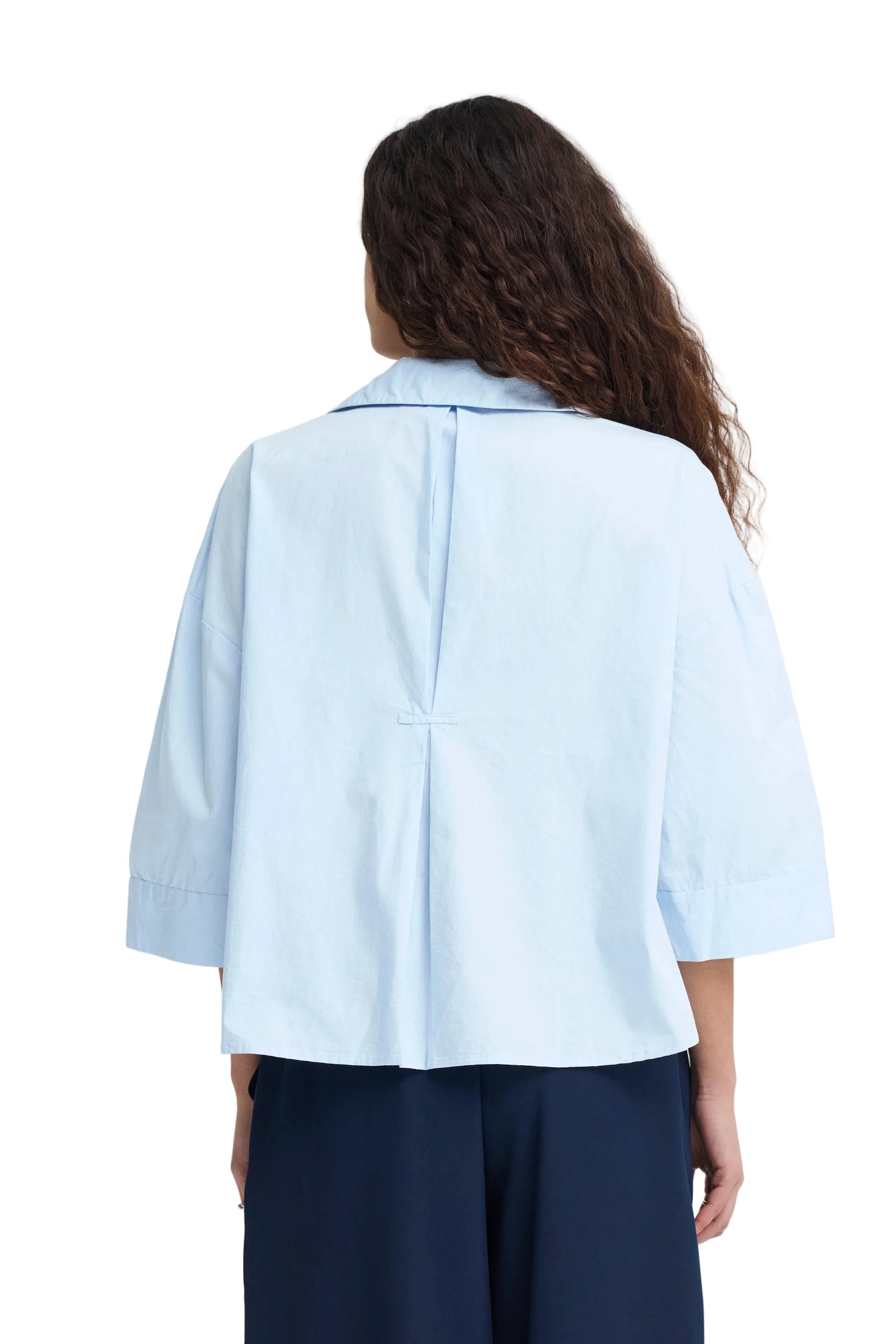 Ichi Womens Ihluanne Shirt Floaty Blue