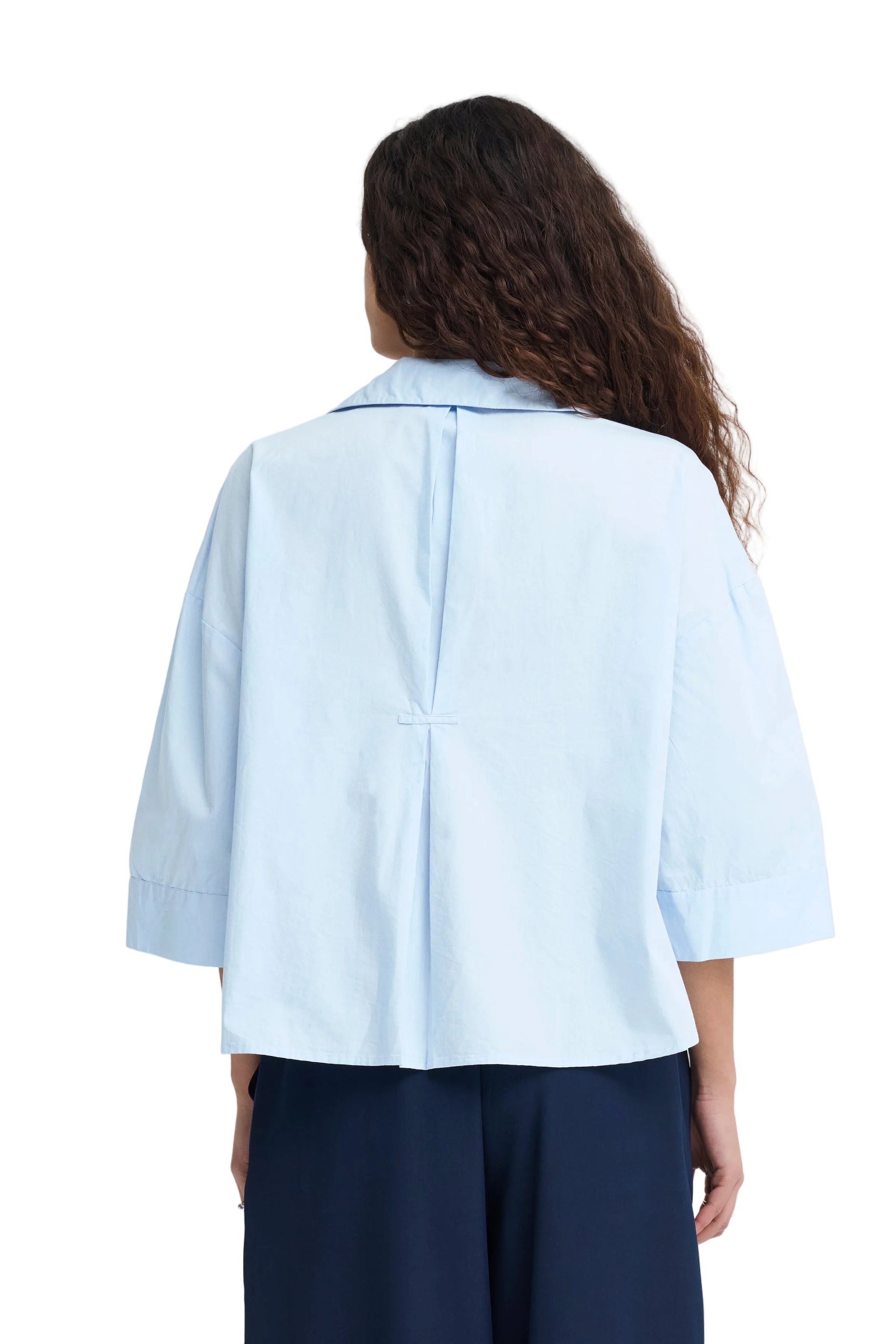 Ichi Womens Ihluanne Shirt Floaty Blue