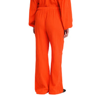 Ichi women's red trousers with drawstring