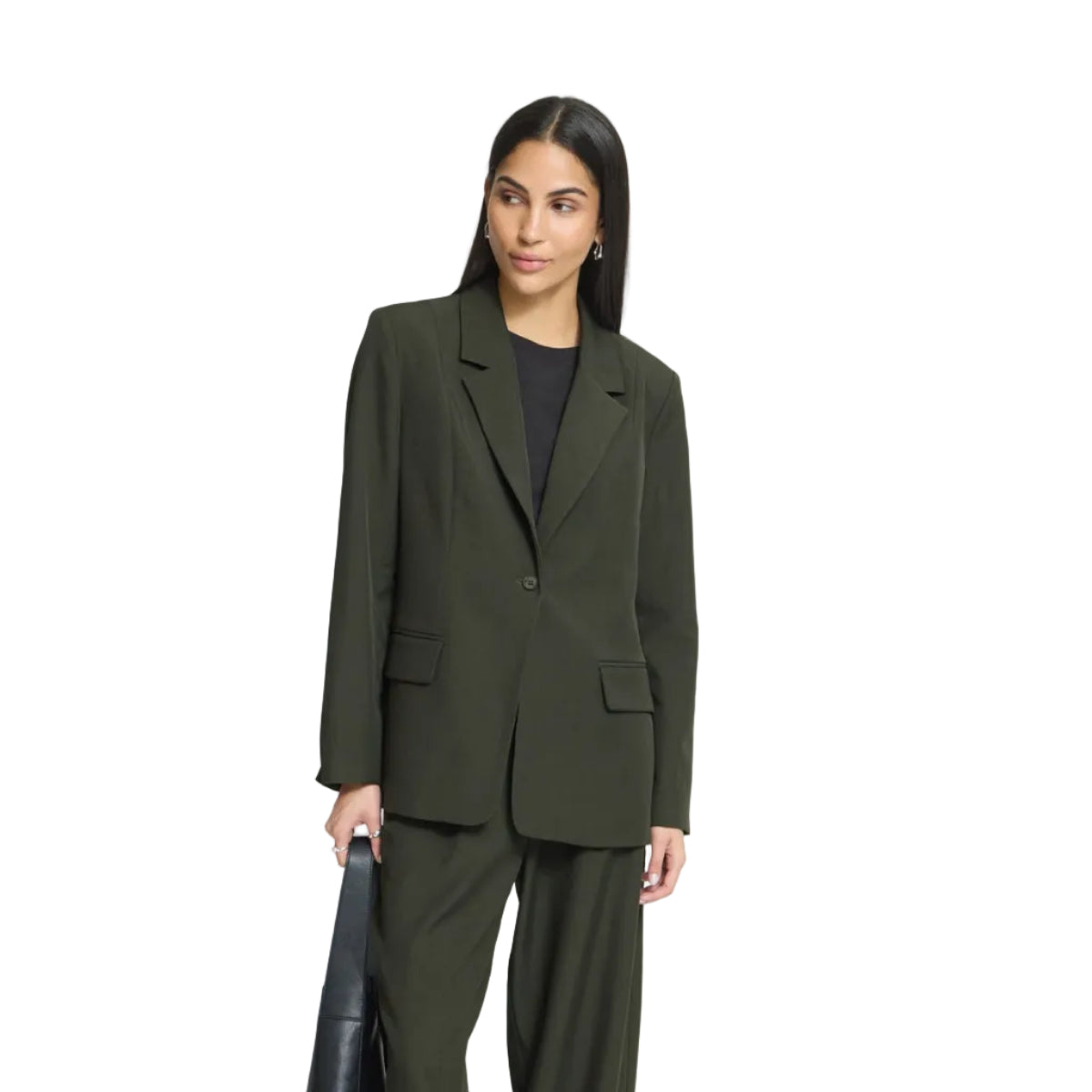 Ichi Womens Long Blazer IHFava Roisin Melange
