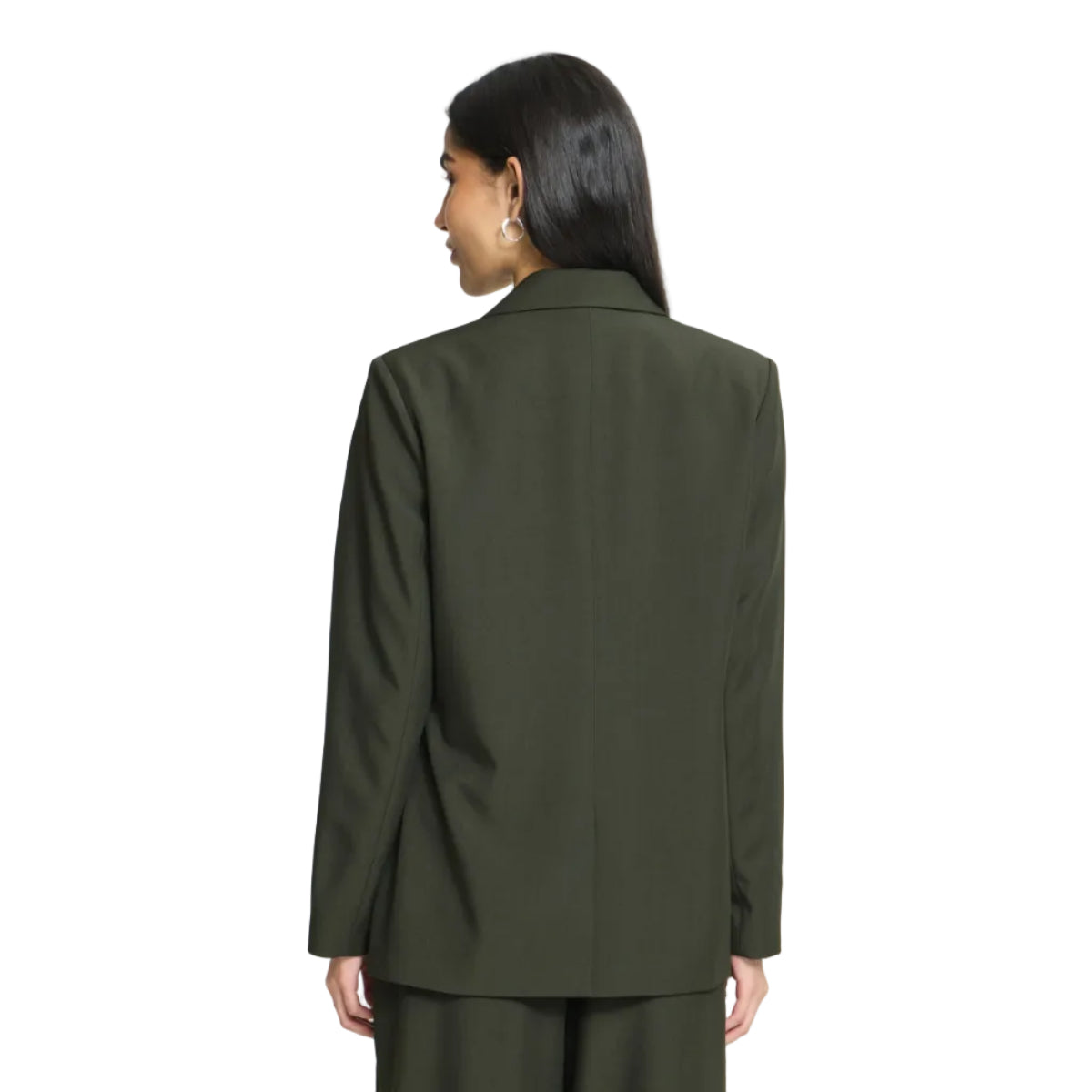 Ichi Fava women's rose melange long blazer