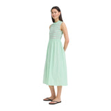 Ichi Womens Ihlocy Dress Green/Birch Stripe