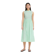 Ichi Womens Ihlocy Dress Green/Birch Stripe